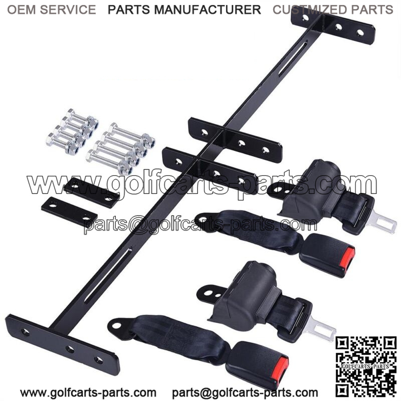 2 Passenger Universal Golf Cart Seat Belts and Mounting Bracket Kit ...